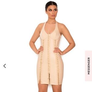 House of CB Vegan Leather Corset Dress